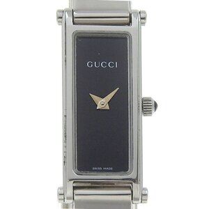 GUCCI Watches 1500L blackDial Stainless Steel Quartz Analog display Women